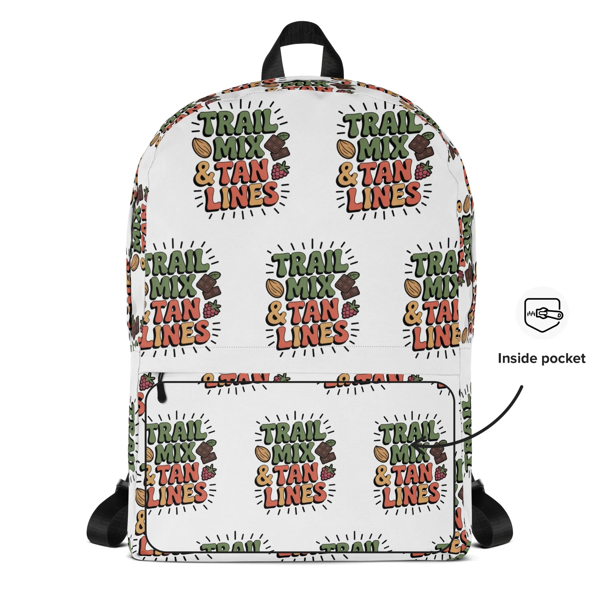 Trail Mix and Tan Lines Backpack – Colorful Hiking Graphic - RaZits