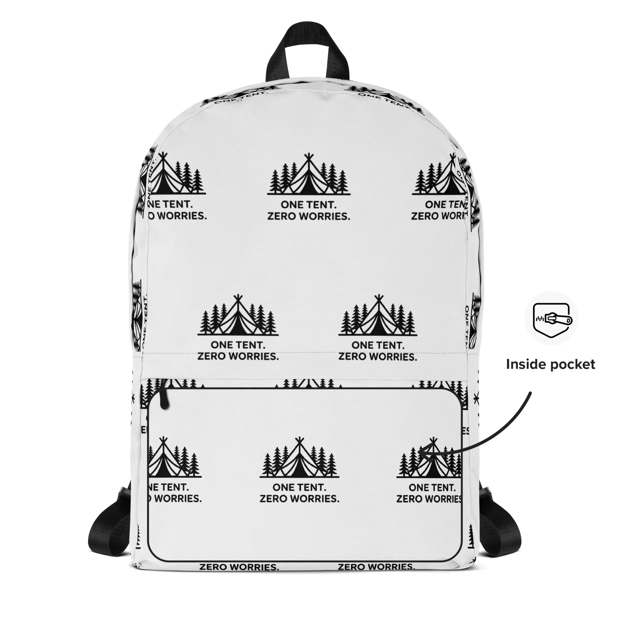 One Tent Zero Worries Backpack – Minimal Camp Tent Graphic - RaZits