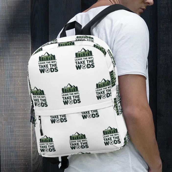 Leave the Wifi Take the Woods Backpack – Mountain & Forest Graphic - RaZits