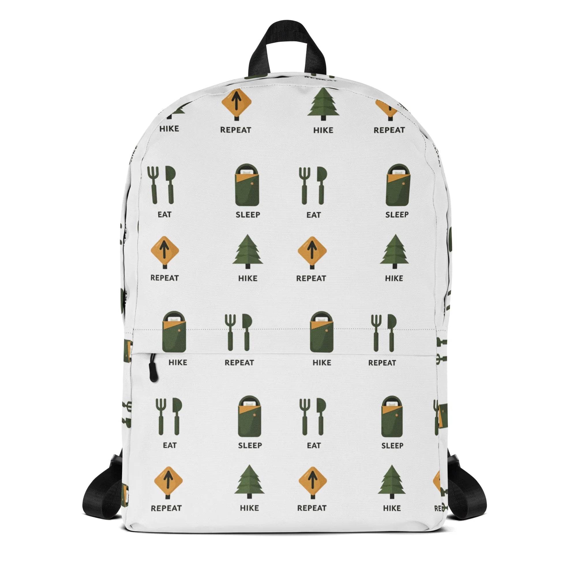 Sleep Eat Hike Repeat Backpack – Minimalist Hiking Icons - RaZits