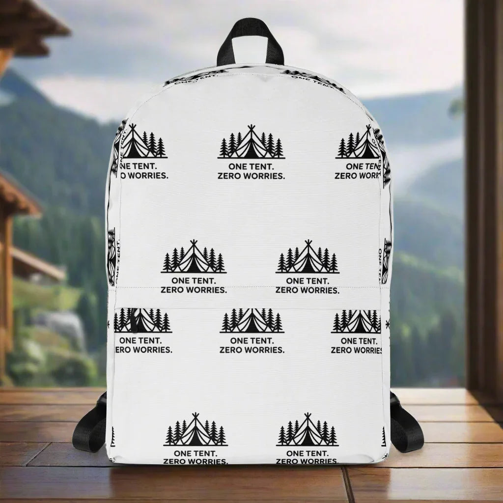 One Tent Zero Worries Backpack – Minimal Camp Tent Graphic - RaZits