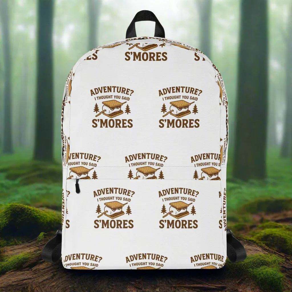 S’mores Not Adventure Backpack – Funny Campfire Graphic - RaZits