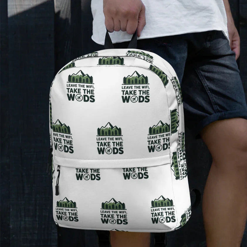 Leave the Wifi Take the Woods Backpack – Mountain & Forest Graphic - RaZits