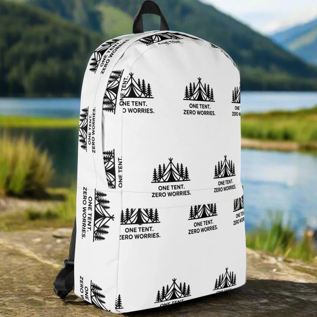 One Tent Zero Worries Backpack – Minimal Camp Tent Graphic - RaZits