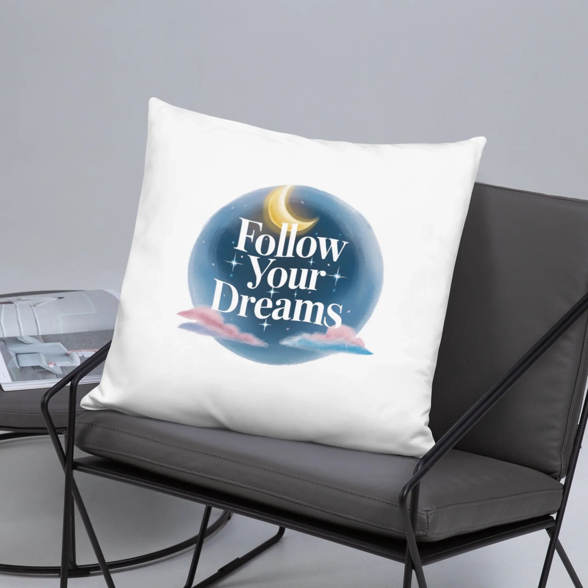 Follow Your Dreams Pillow – Celestial Quote Cushion - RaZits