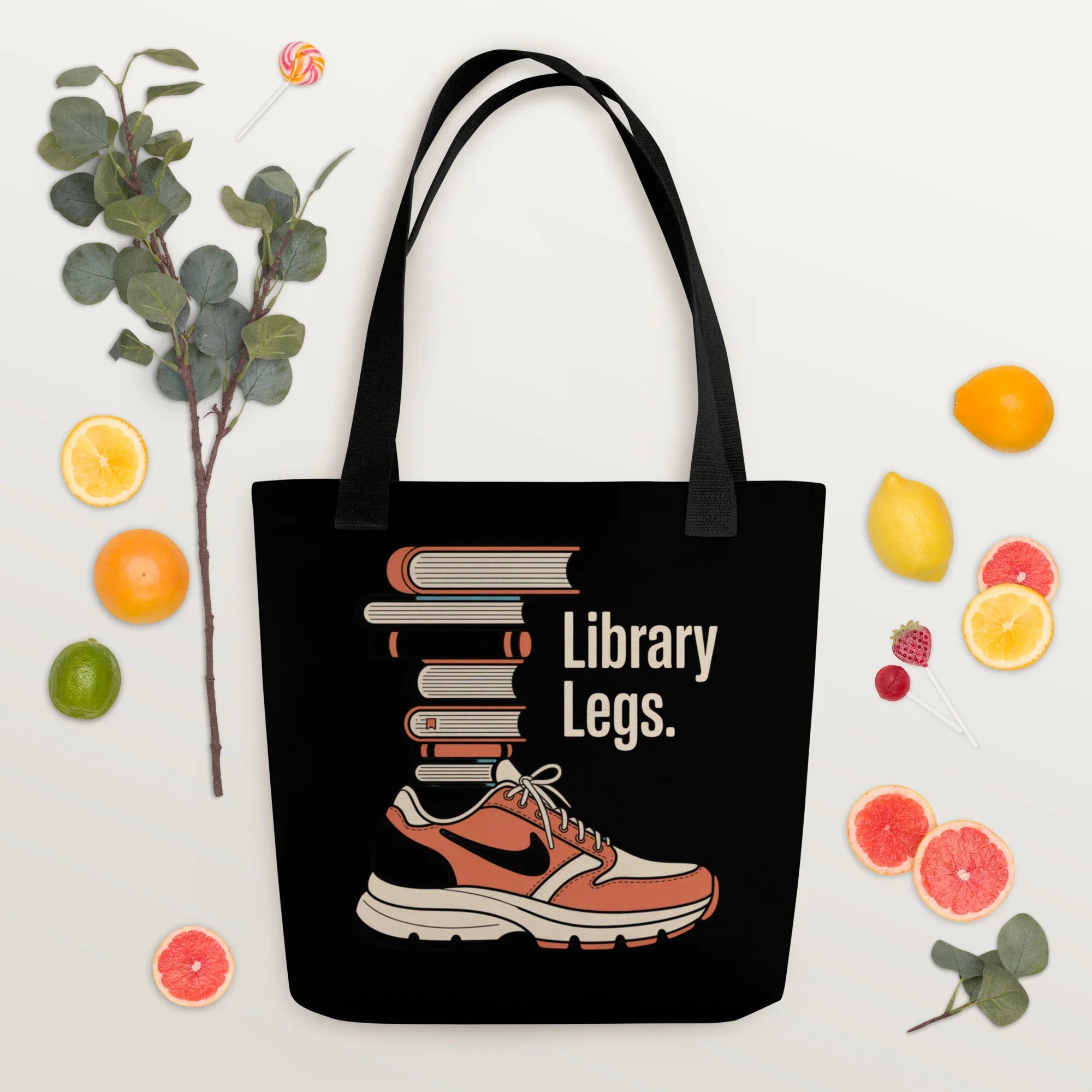 Library Legs Tote – Funny Book Stack Art Bag - RaZits