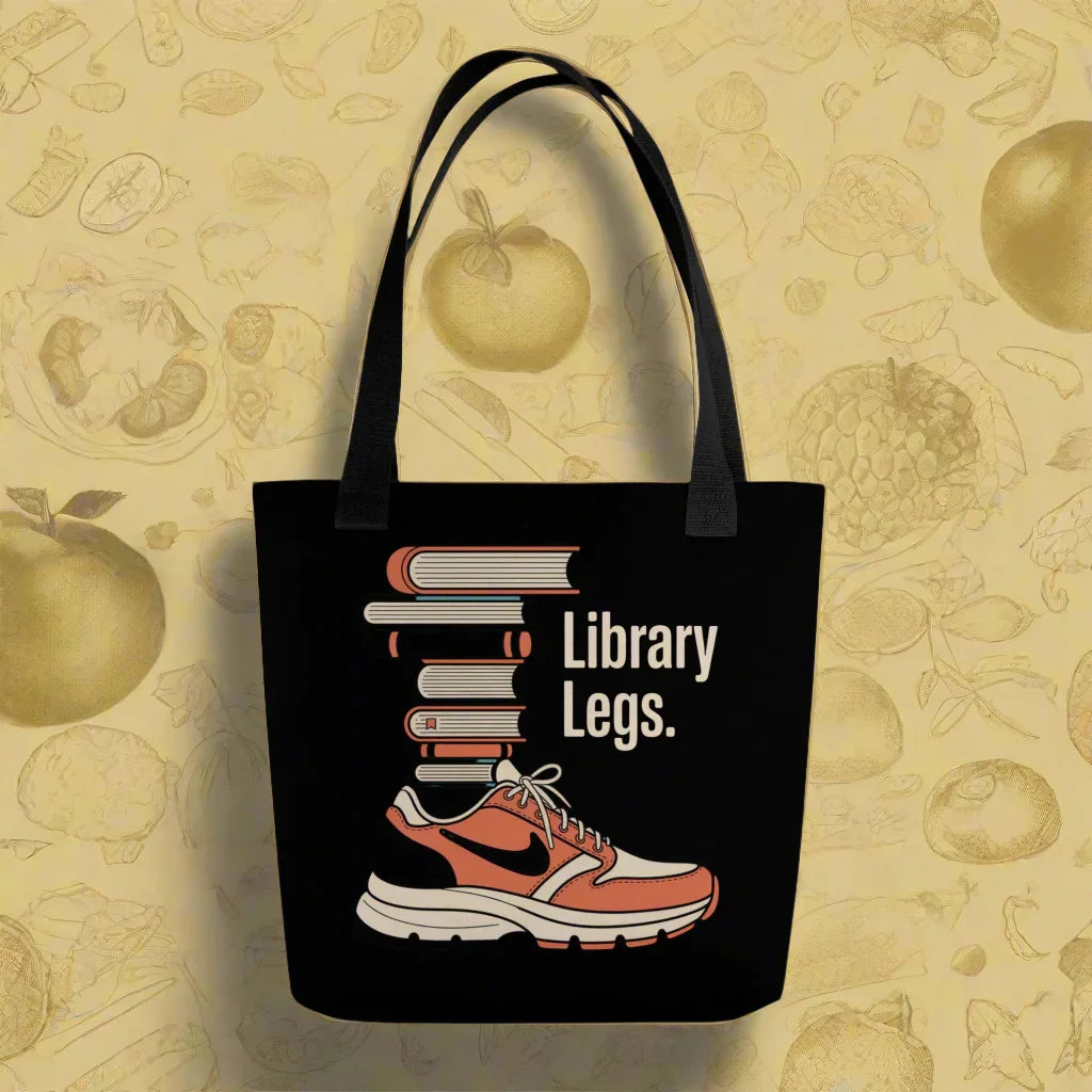 Library Legs Tote – Funny Book Stack Art Bag - RaZits