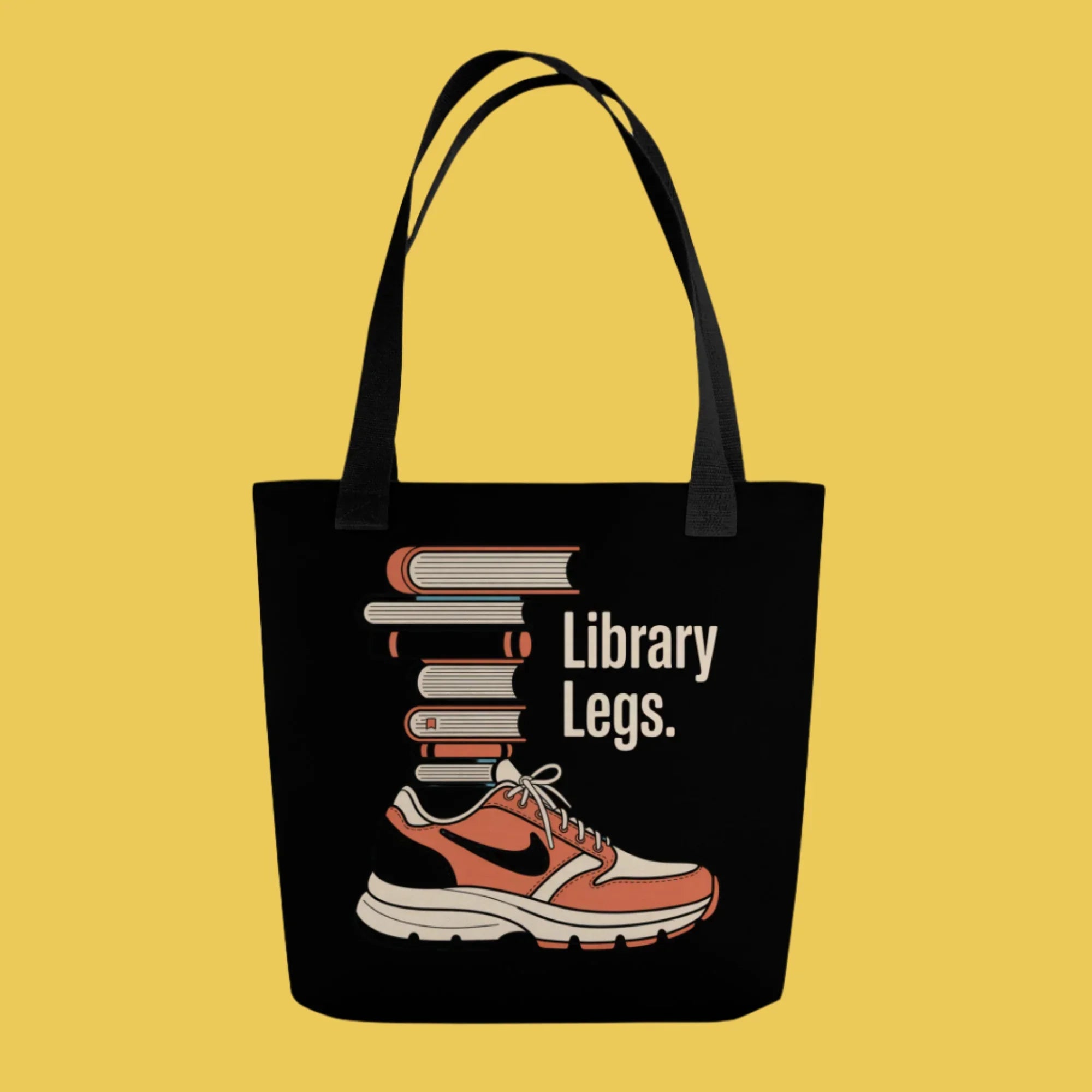 Library Legs Tote – Funny Book Stack Art Bag - RaZits