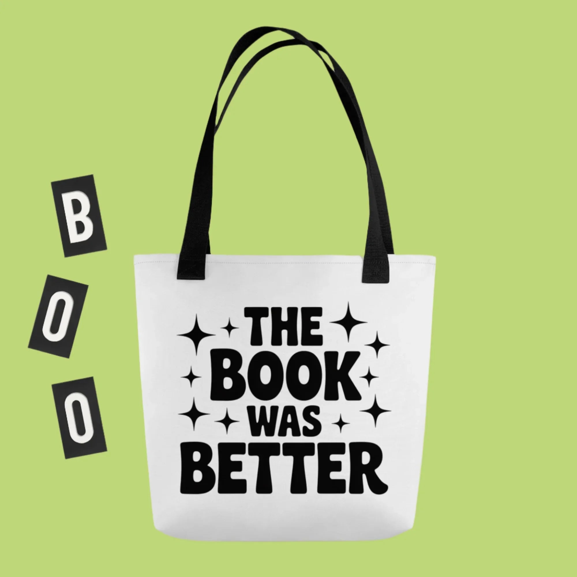 The Book Was Better Tote – Bookworm Sparkle Quote Bag - RaZits