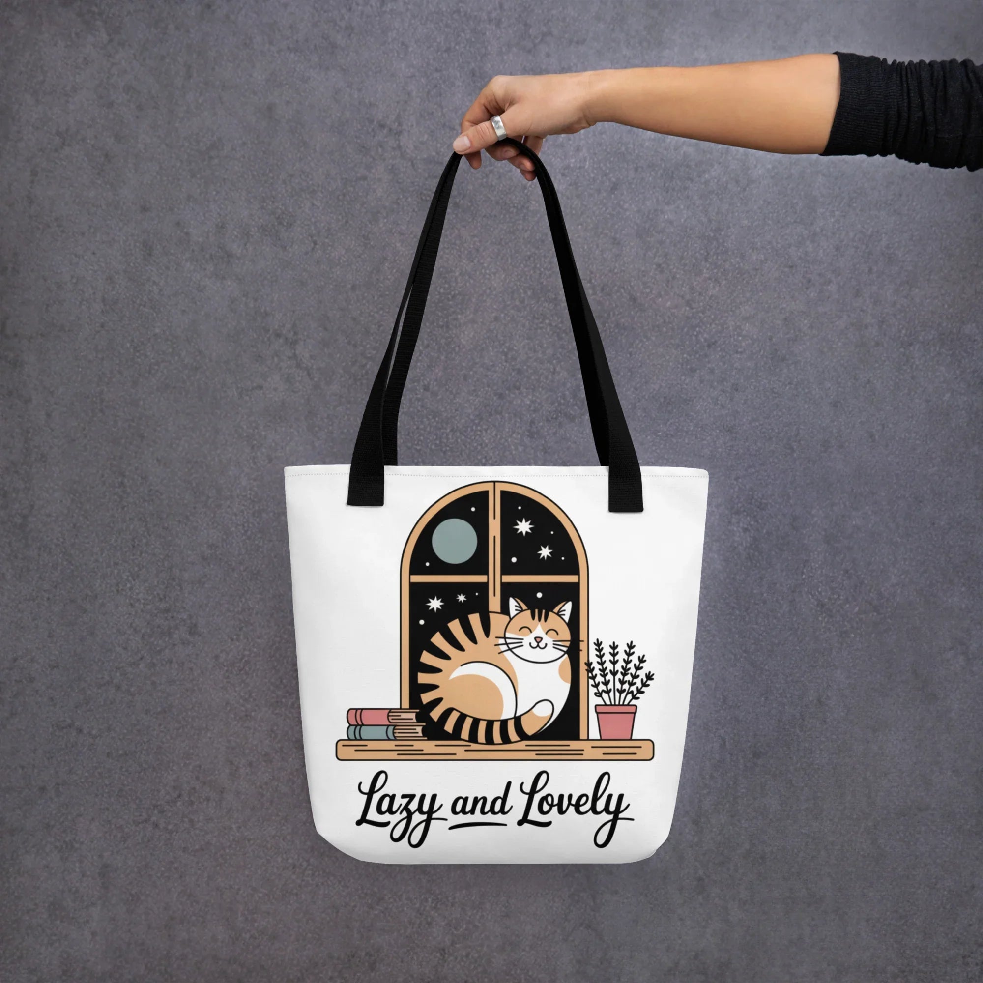 Lazy and Lovely Tote – Cozy Cat Window Bag - RaZits