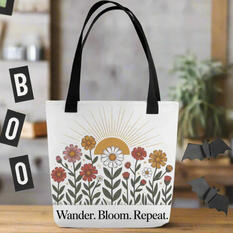 Wander Bloom Repeat Tote – Wildflower Sunrise Bag - RaZits