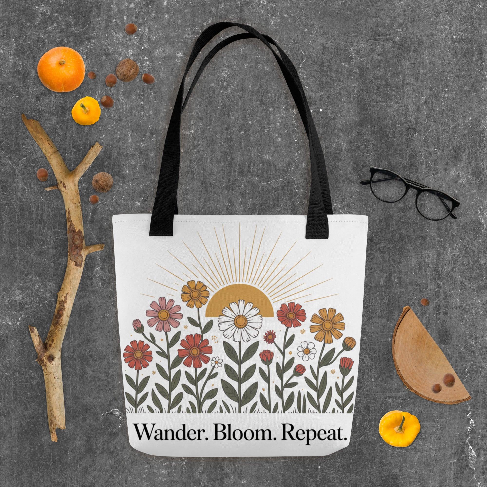 Wander Bloom Repeat Tote – Wildflower Sunrise Bag - RaZits