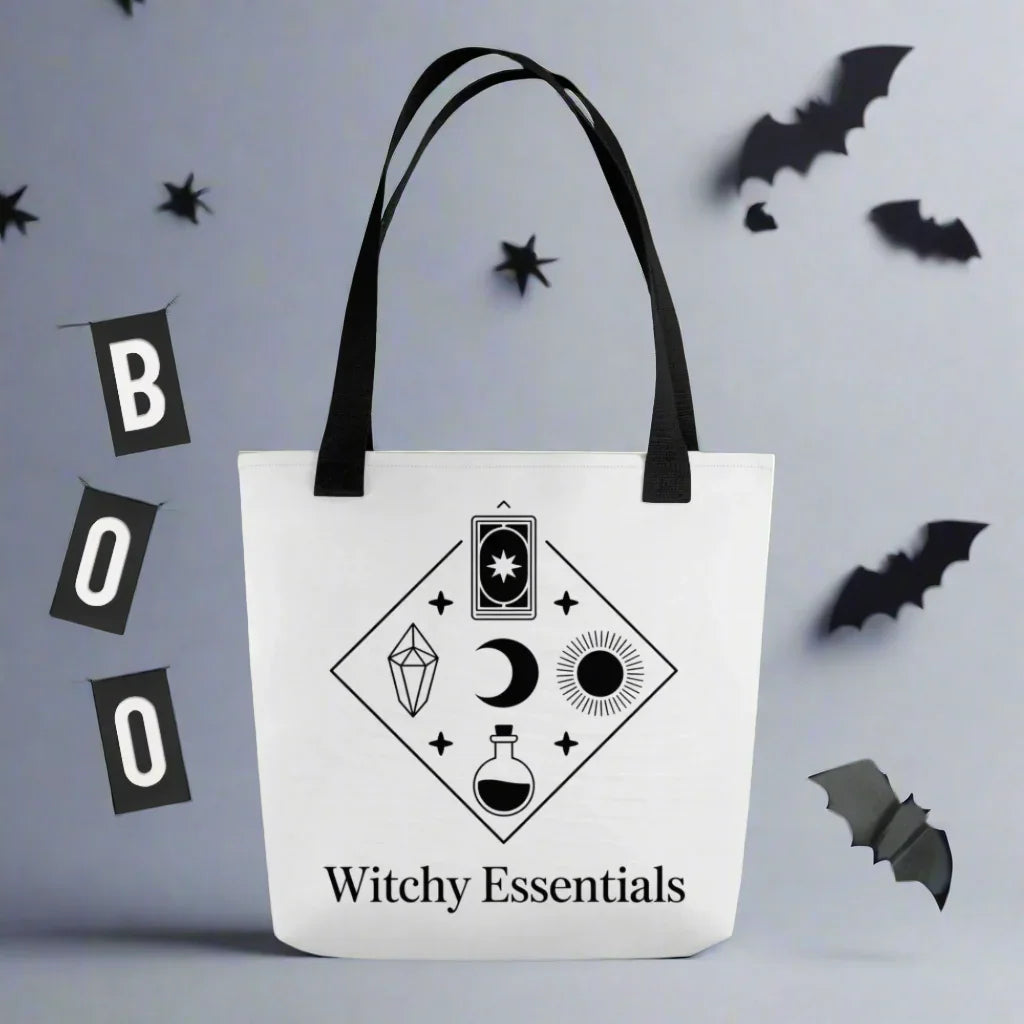 Witchy Essentials Tote Bag – Celestial Symbols - RaZits