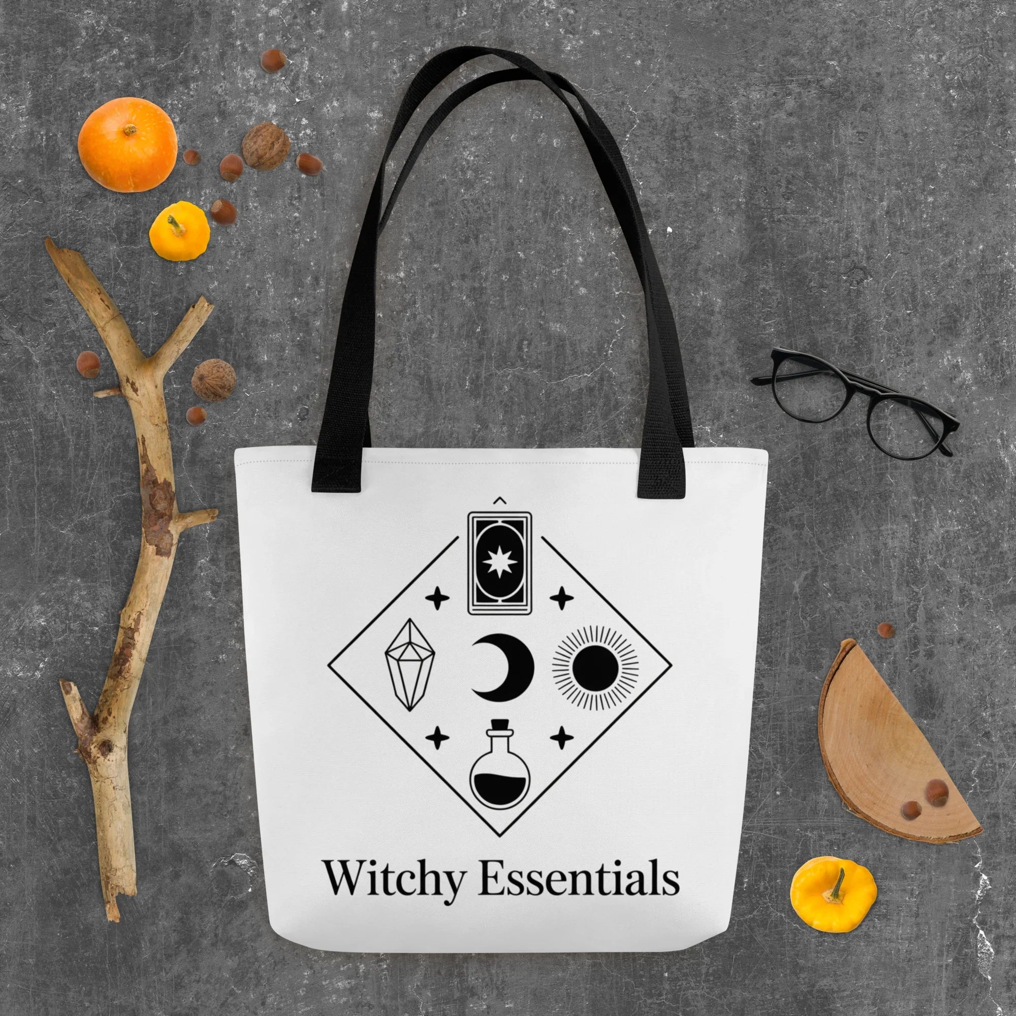 Witchy Essentials Tote Bag – Celestial Symbols - RaZits