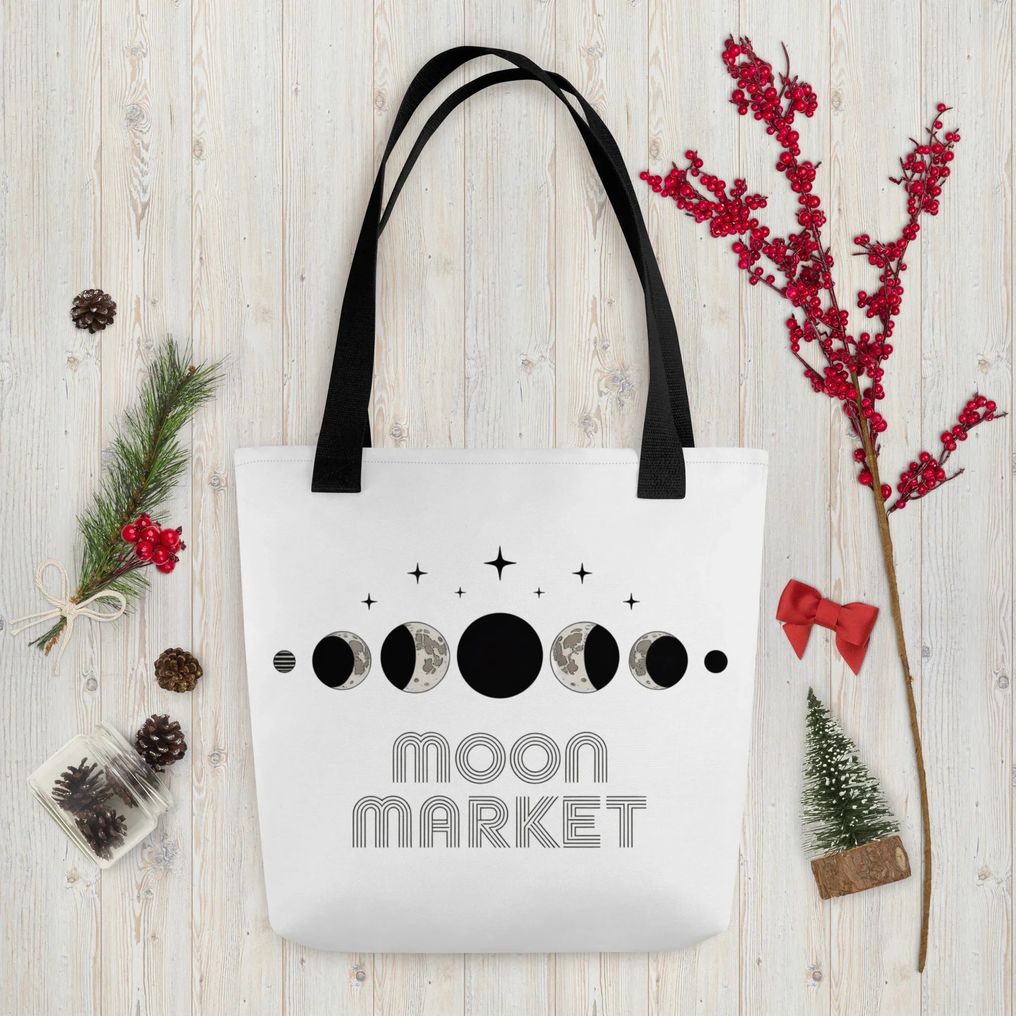 Moon Market Tote Bag – Lunar Phases Design - RaZits