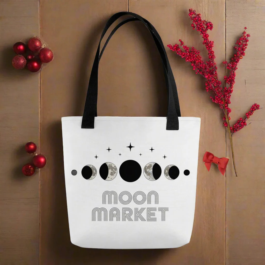 Moon Market Tote Bag – Lunar Phases Design - RaZits