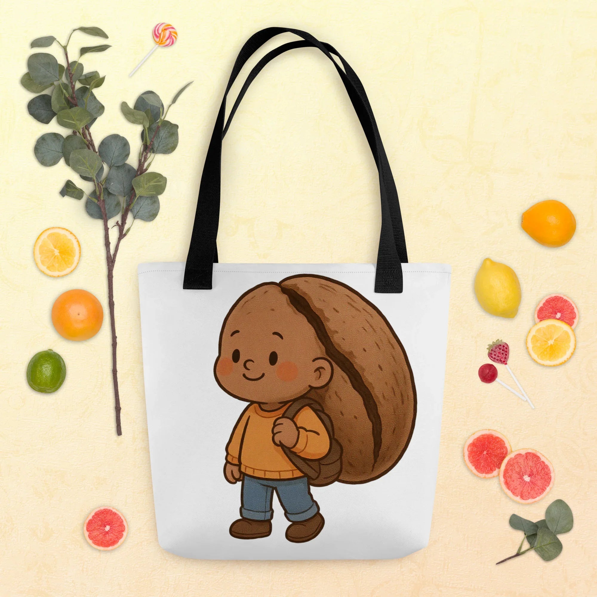 Bean Backpack Kid Tote – Cute Coffee Bean Character - RaZits