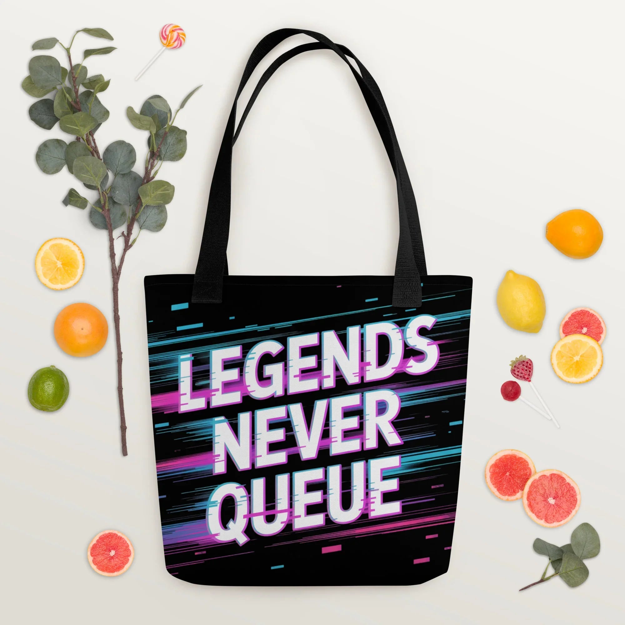 Legends Never Queue Gaming Tote Bag - RaZits