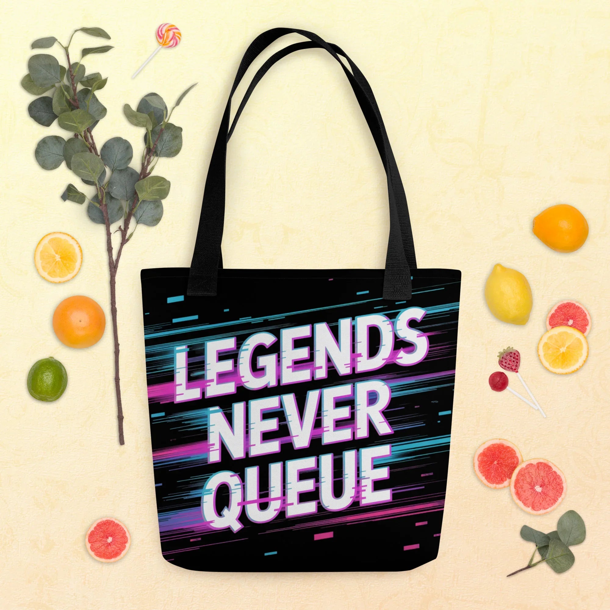 Legends Never Queue Gaming Tote Bag - RaZits