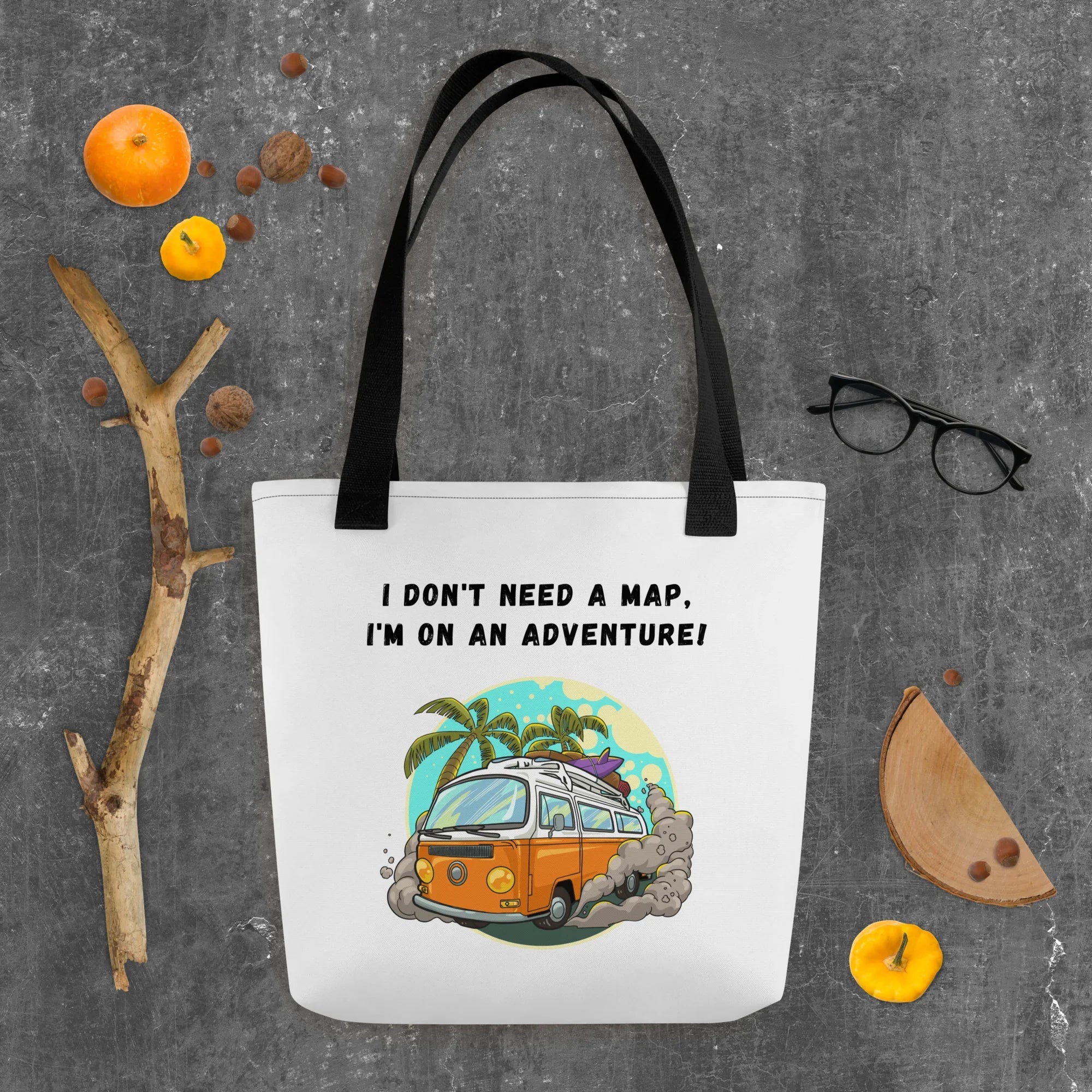 Adventure Tote Bag – I Don’t Need a Map Travel Quote - RaZits