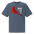 Bird Nerd Shirt in Faded Indigo, front view: a cardinal with field-mark notes beside WORKING ON THE ID