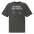Bird Watcher Shirt in Faded Coal, front view: MY BUDGET. THEIR APPETITE. above a receipt and a pecking songbird