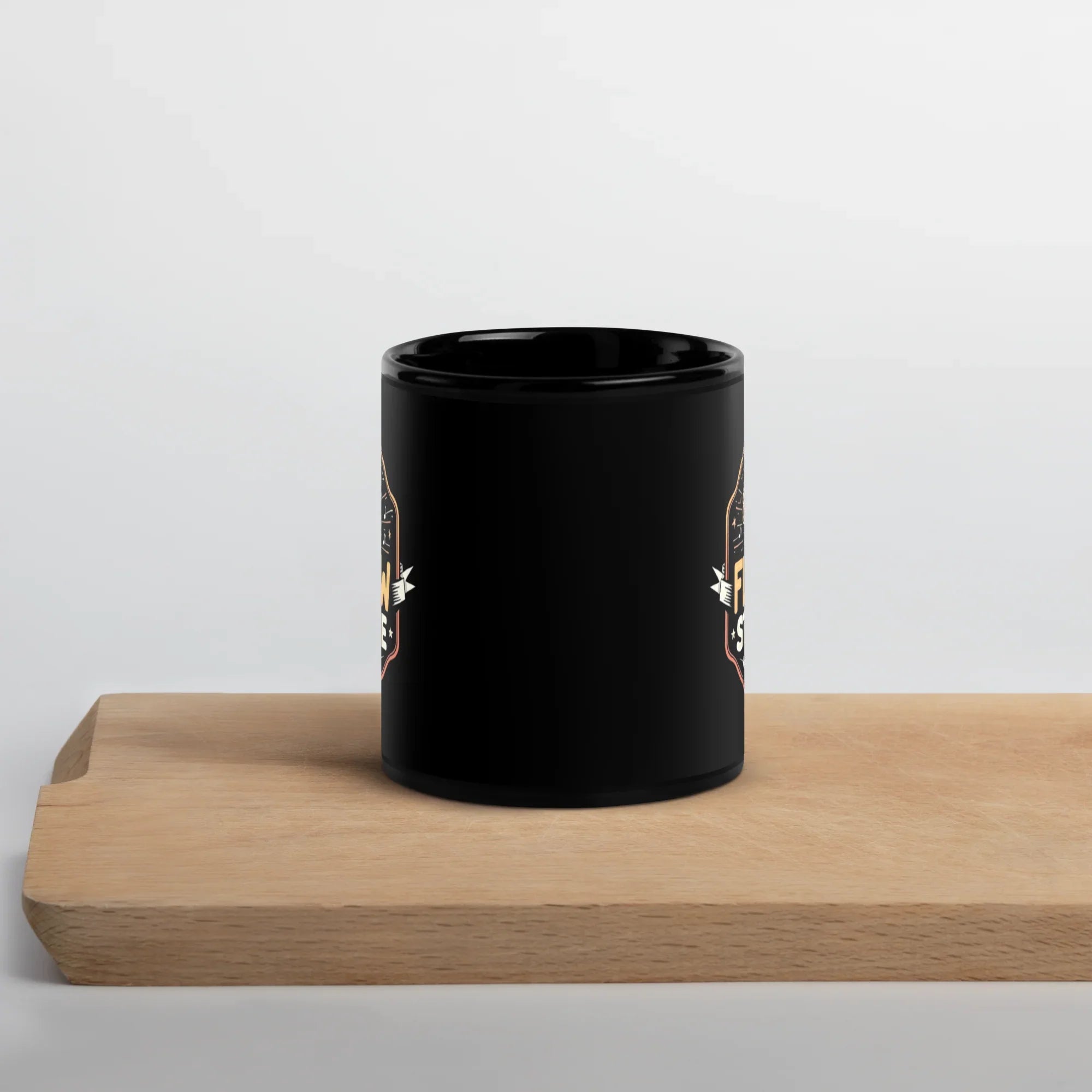 Flow State – Ceramic Glossy Black Mug - RaZits