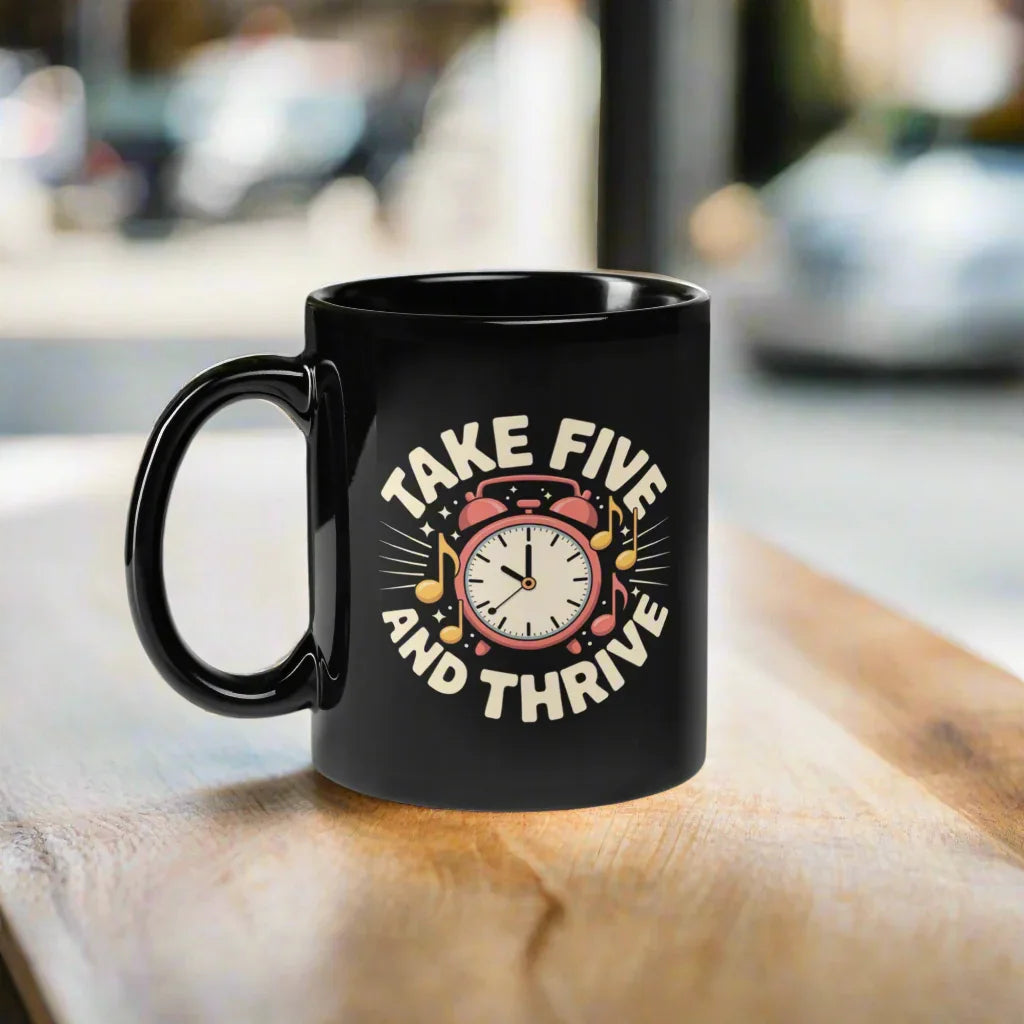 Take Five and Thrive Mug – Jazzy Wake-Up Call - RaZits