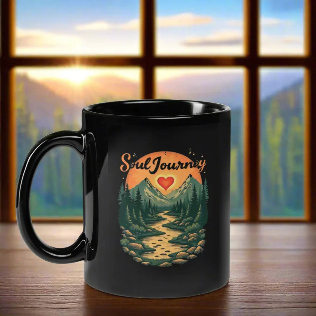 Soul Journey Mountain Heart Ceramic Cup - RaZits