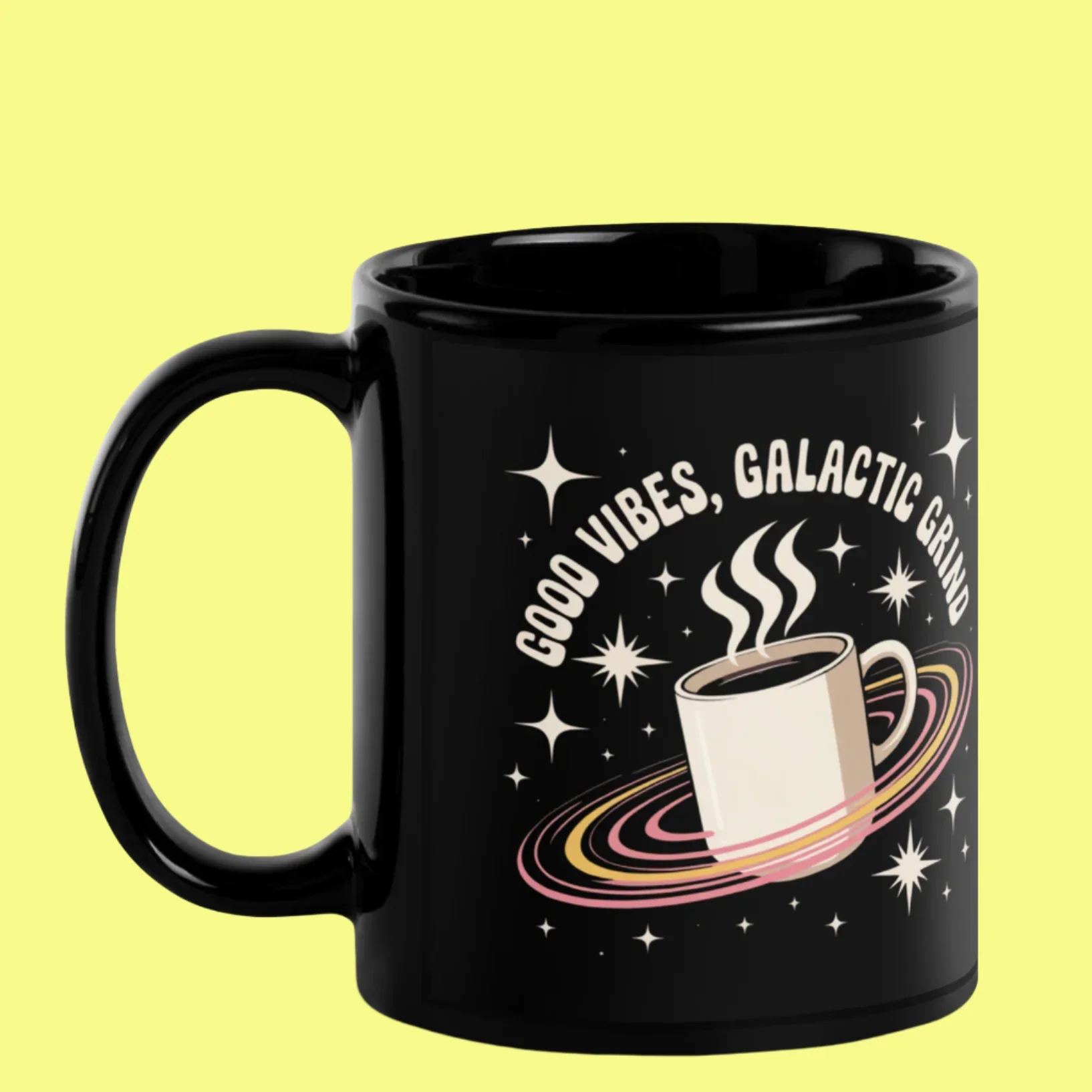 Galactic Grind Coffee Mug – Cosmic Retro Vibes - RaZits