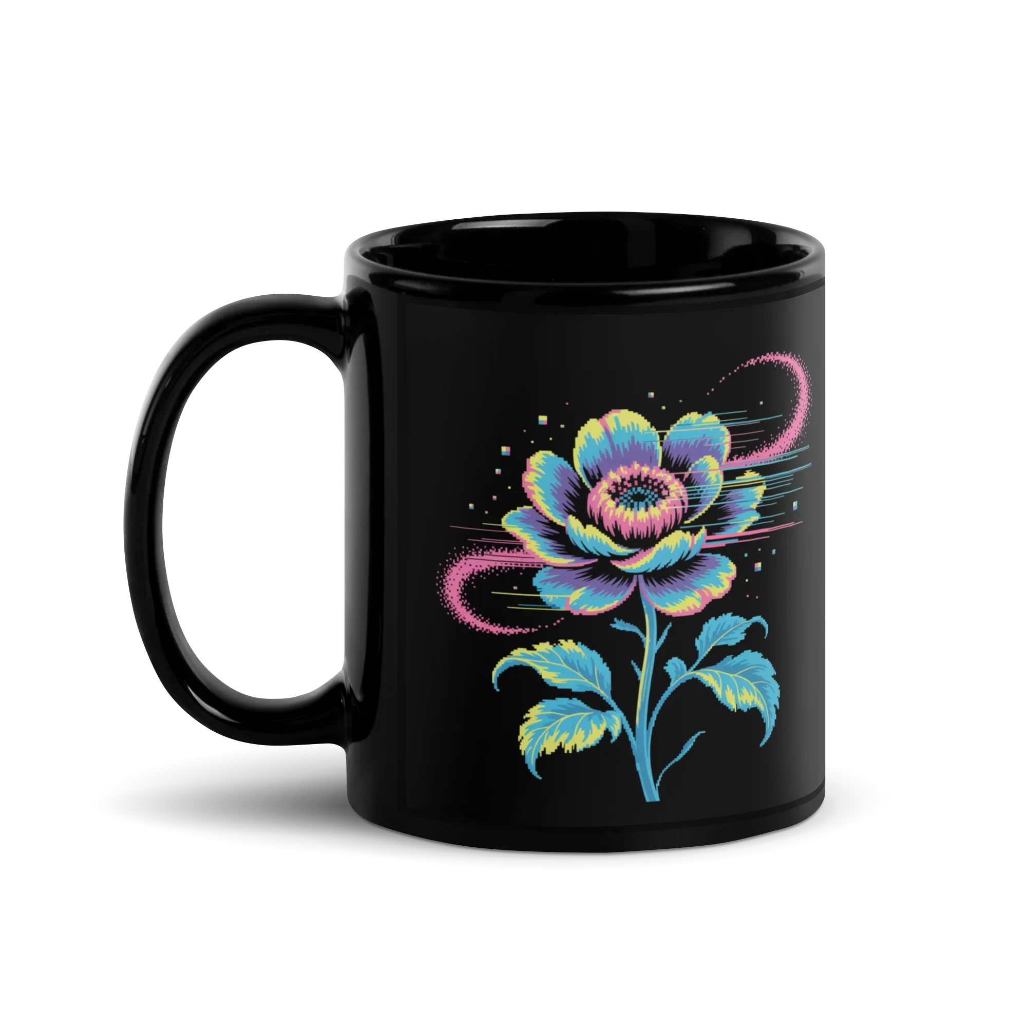 Pixel Bloom Art – Glitch Flower Design & Synthwave Floral Aesthetic - RaZits