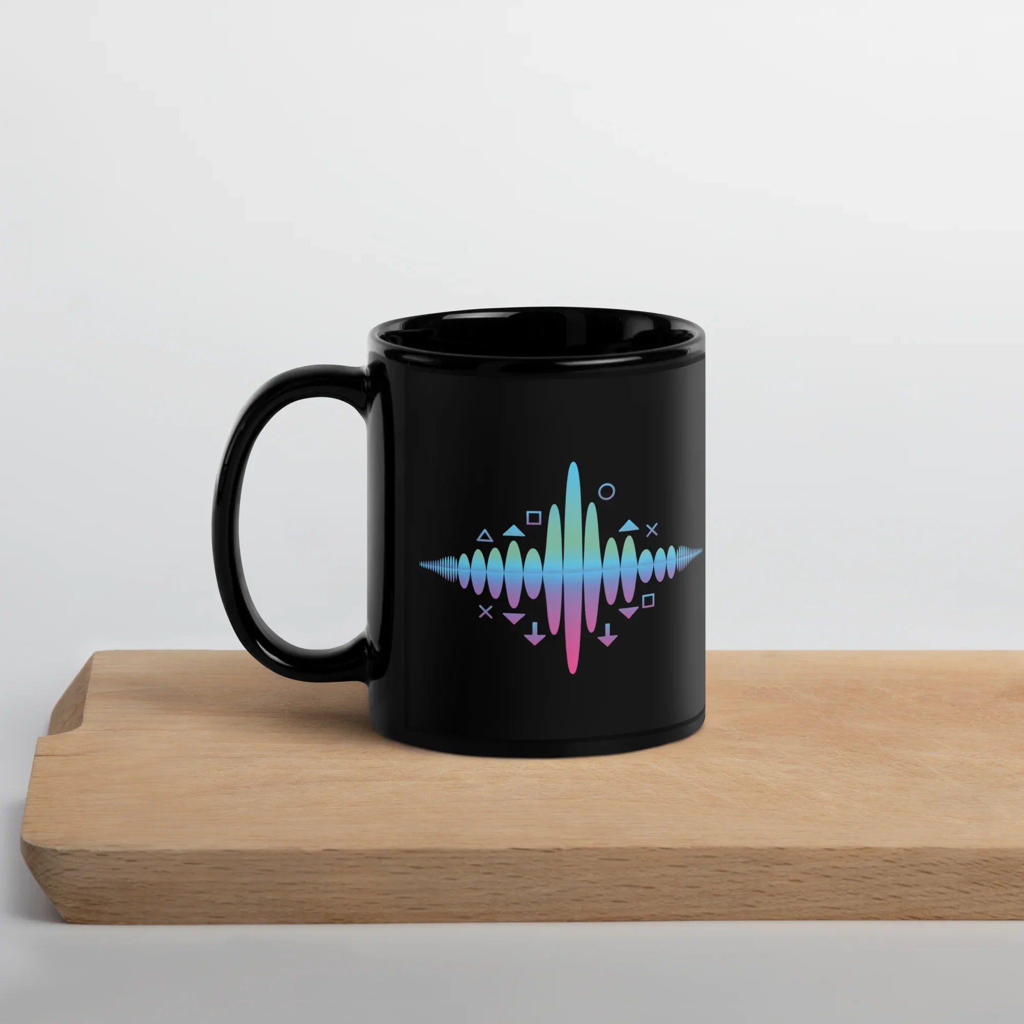 Waveform Gamer Pulse Mug – Neon Soundwave Design for Tech and Rhythm Game Fans - RaZits