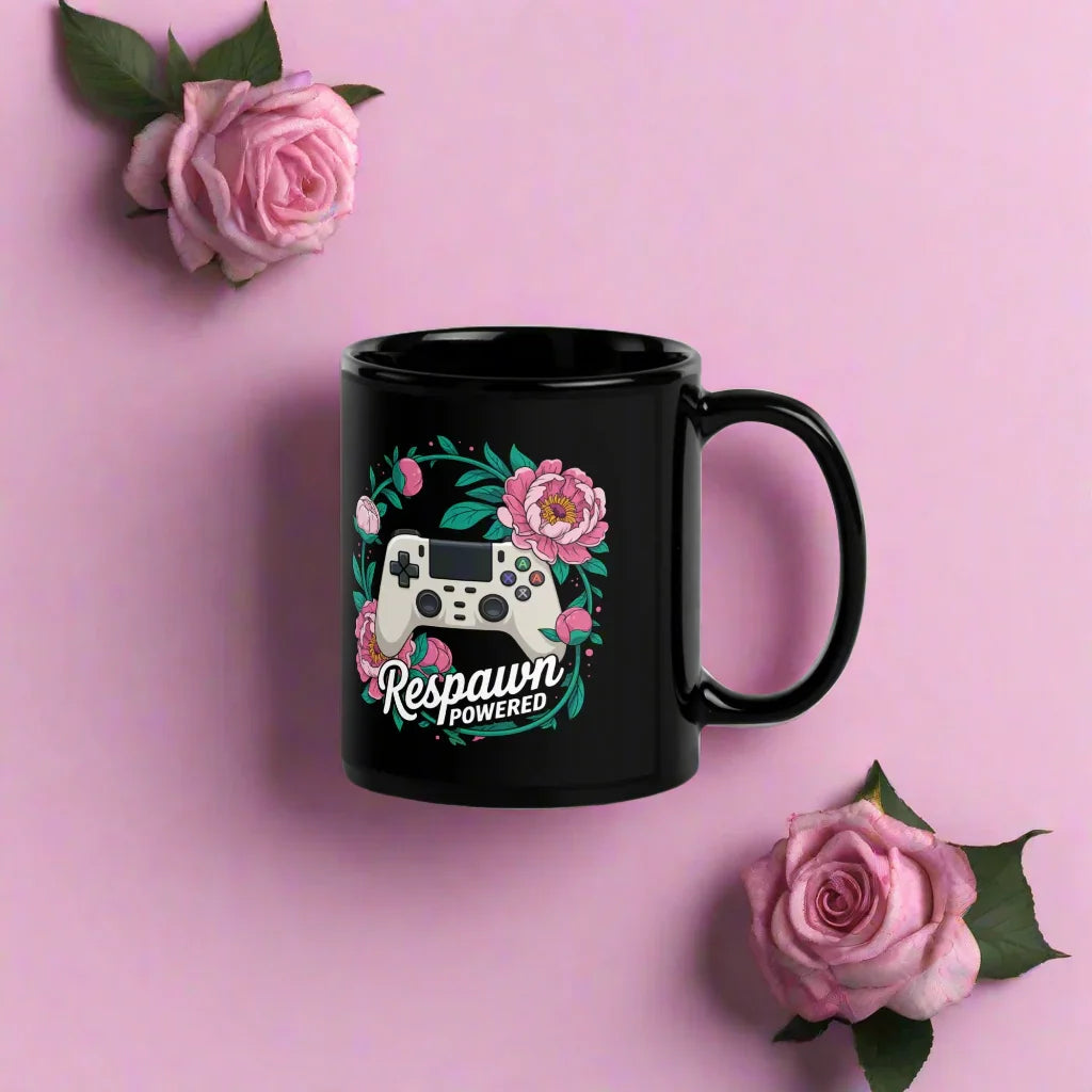 Respawn Powered Gamer Mug – Floral Controller Design for Girl Gamers - RaZits