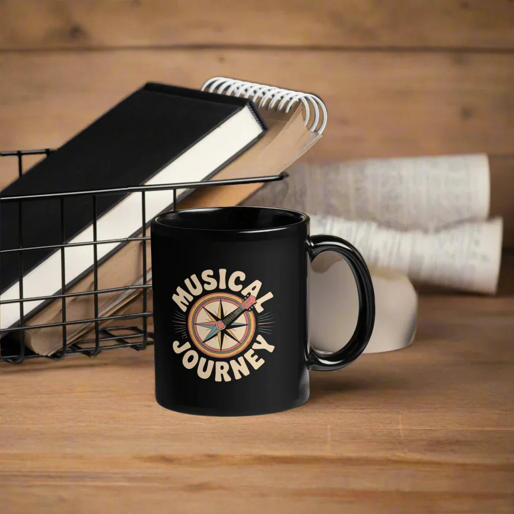 Musical Journey – Guitar Compass Ceramic Mug - RaZits