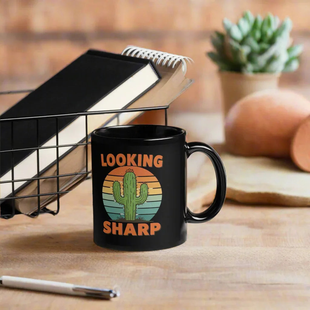 Cactus Mug – Looking Sharp Funny Ceramic Coffee Cup - RaZits
