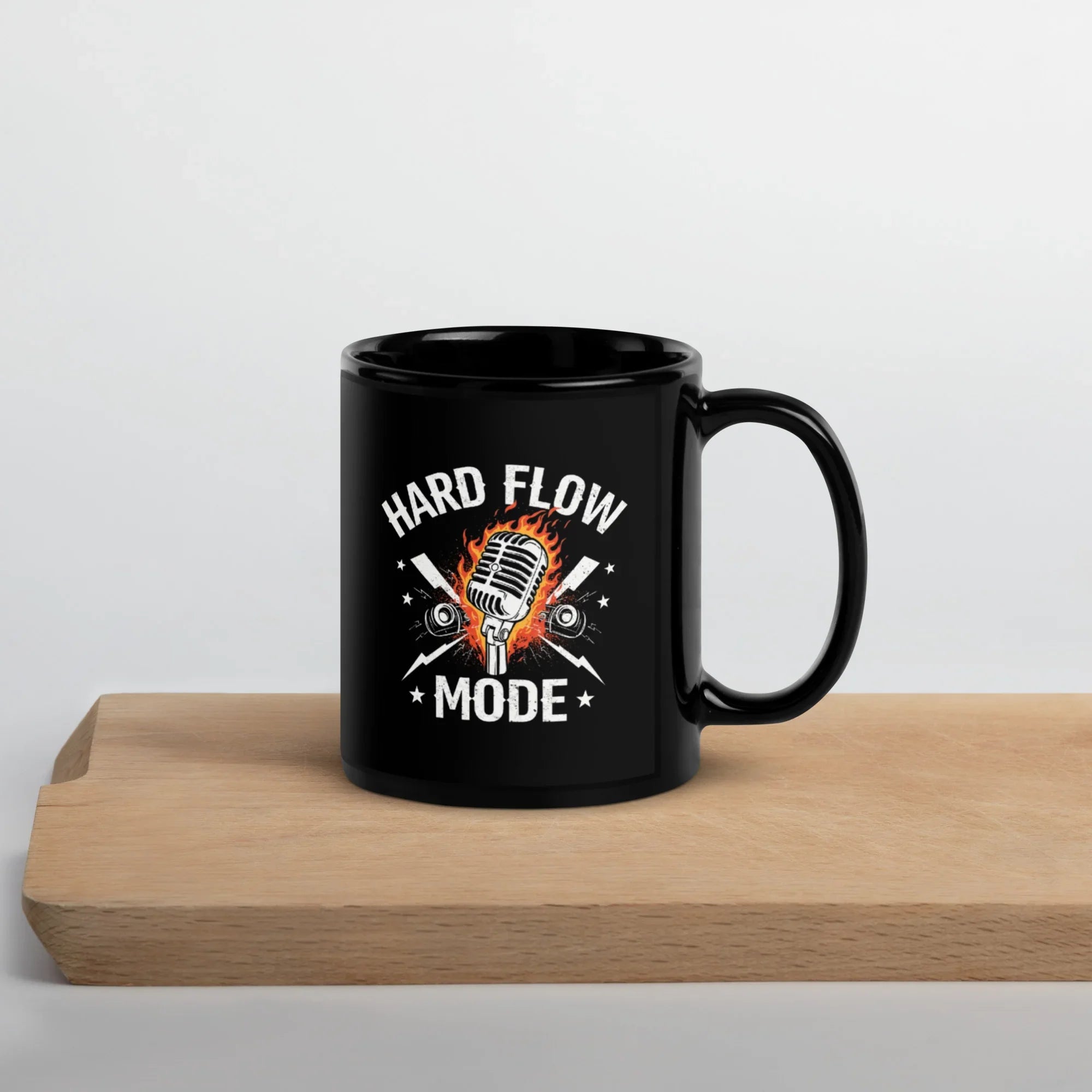 Hard Flow Mode – Ceramic Glossy Black Mug - RaZits