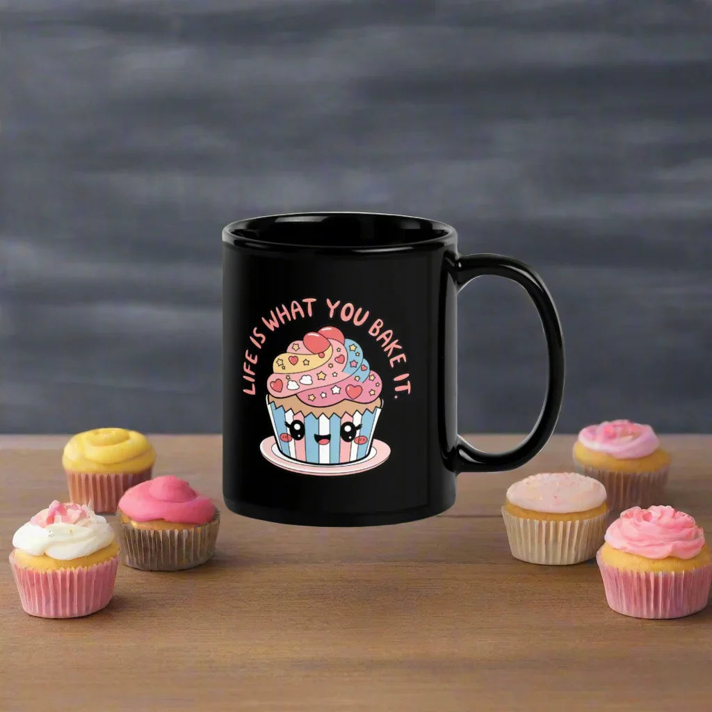 Unique Coffee Lover Gift – Sleek Black Ceramic Mug (11 oz & 15 oz) - RaZits