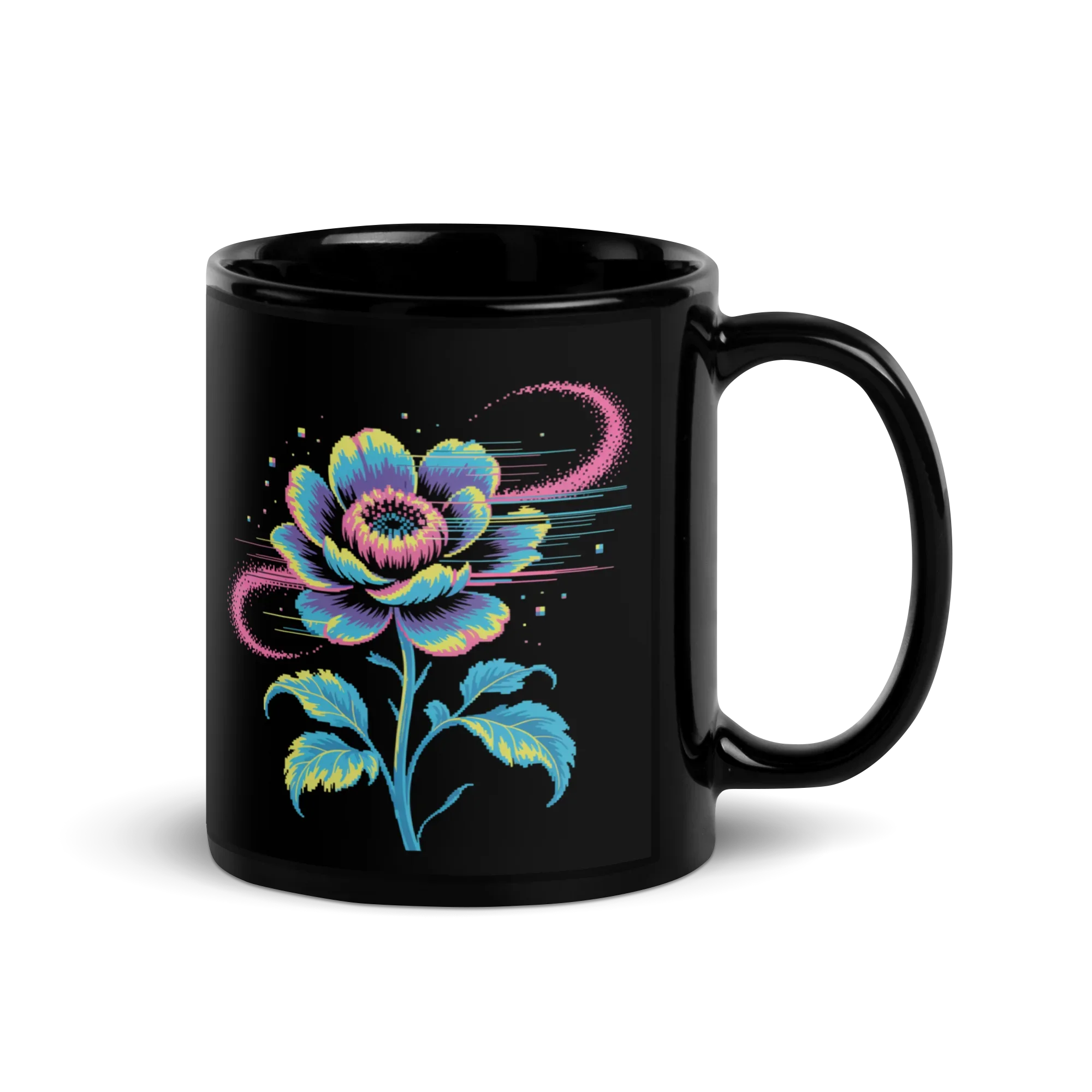 Pixel Bloom Art – Glitch Flower Design & Synthwave Floral Aesthetic - RaZits