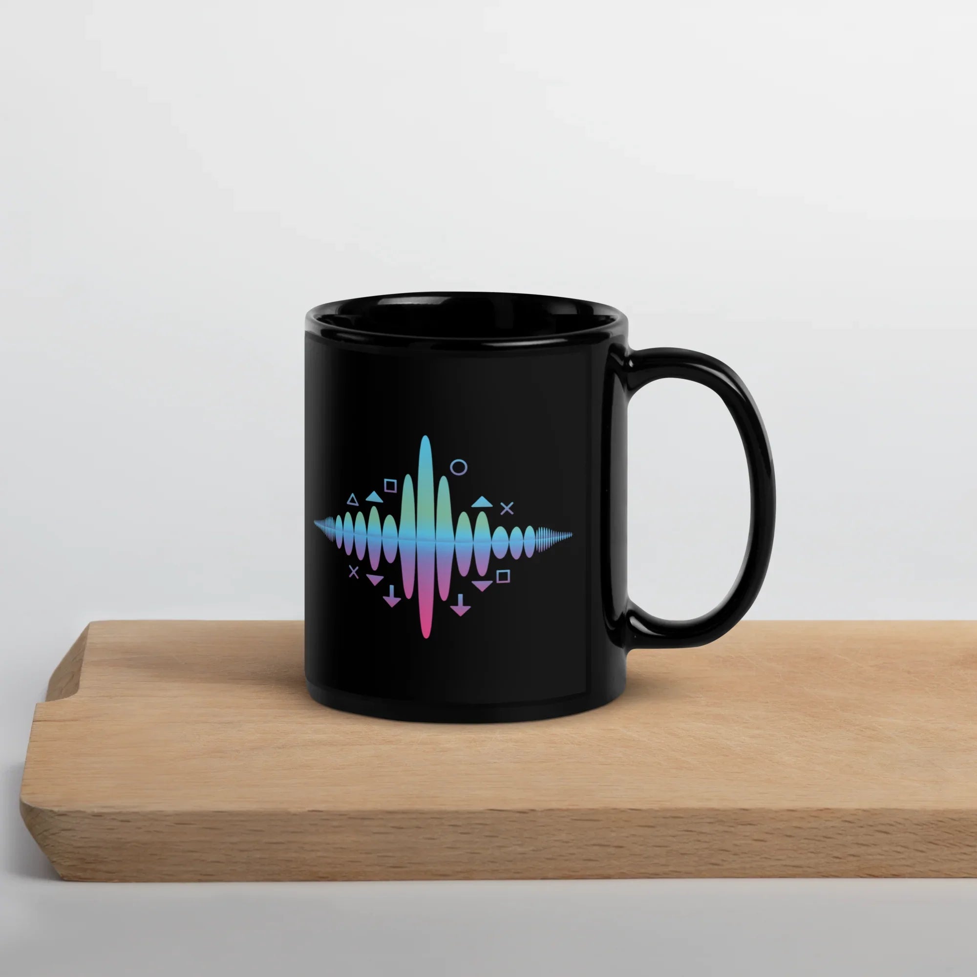 Waveform Gamer Pulse Mug – Neon Soundwave Design for Tech and Rhythm Game Fans - RaZits