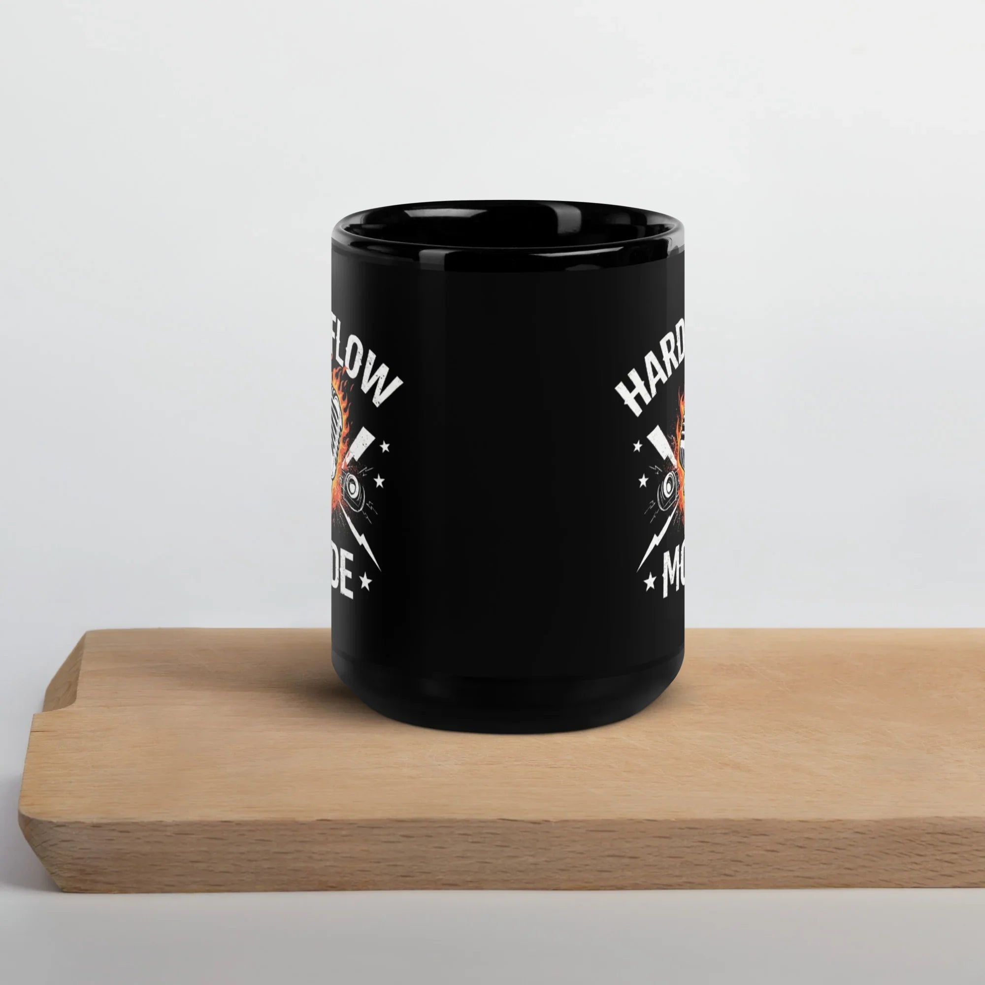 Hard Flow Mode – Ceramic Glossy Black Mug - RaZits