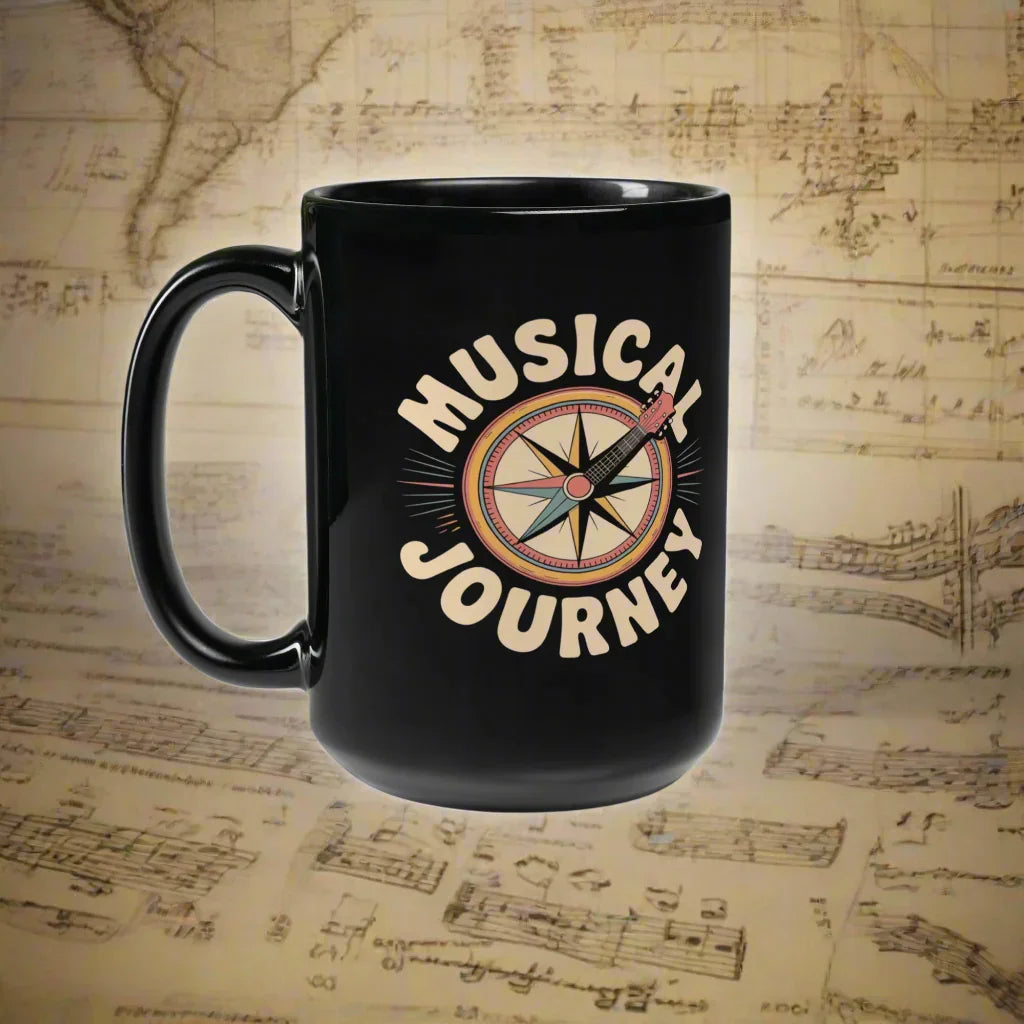 Musical Journey – Guitar Compass Ceramic Mug - RaZits