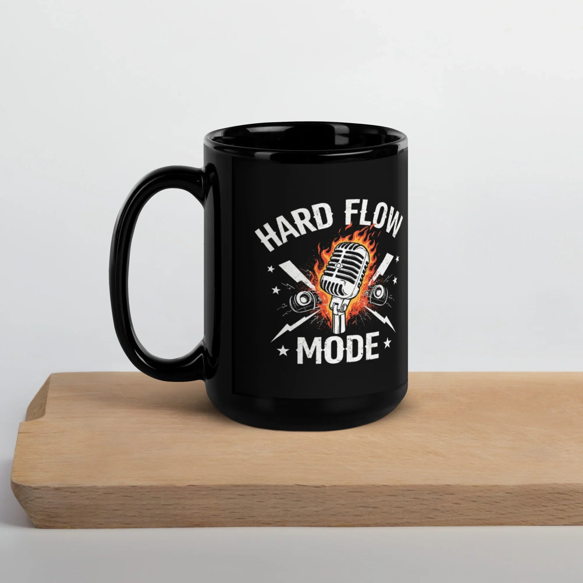 Hard Flow Mode – Ceramic Glossy Black Mug - RaZits
