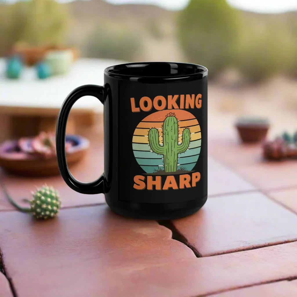 Cactus Mug – Looking Sharp Funny Ceramic Coffee Cup - RaZits