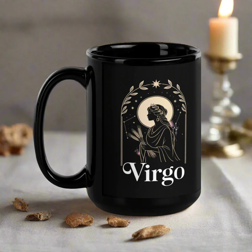 Virgo Zodiac Mug – Celestial Goddess Art - RaZits