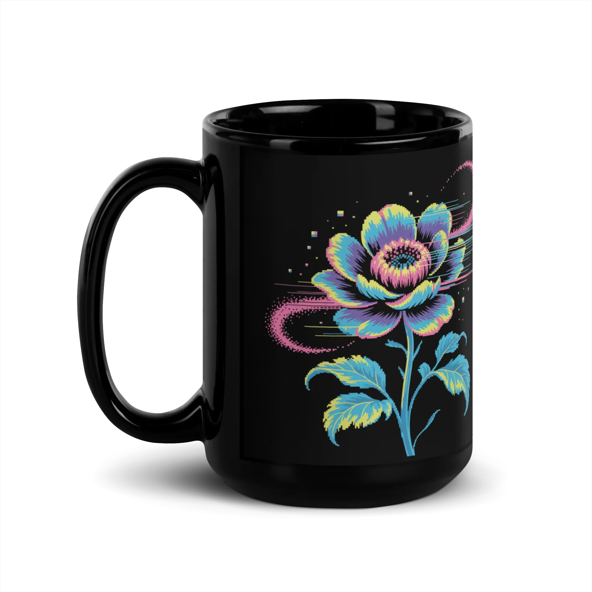 Pixel Bloom Art – Glitch Flower Design & Synthwave Floral Aesthetic - RaZits