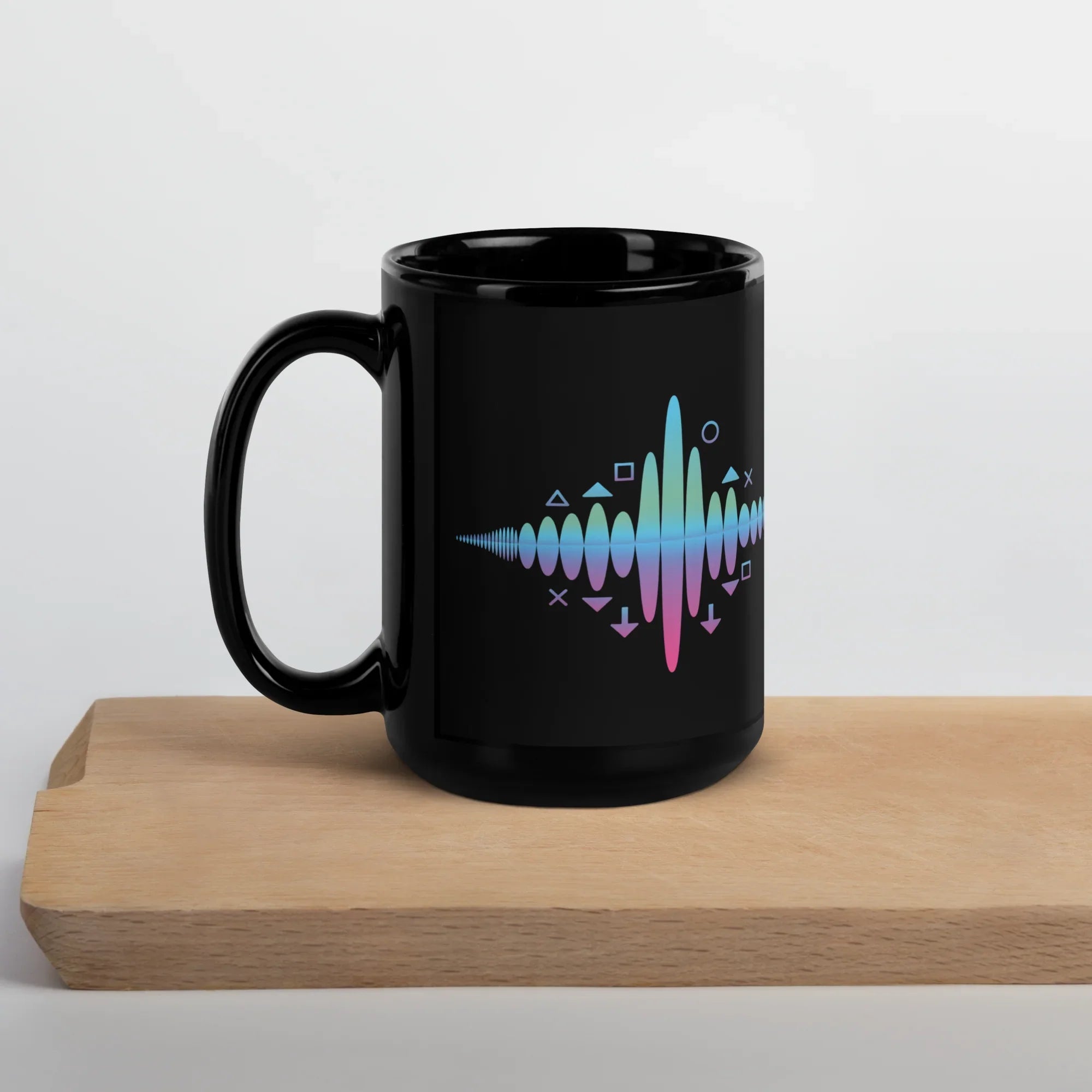 Waveform Gamer Pulse Mug – Neon Soundwave Design for Tech and Rhythm Game Fans - RaZits