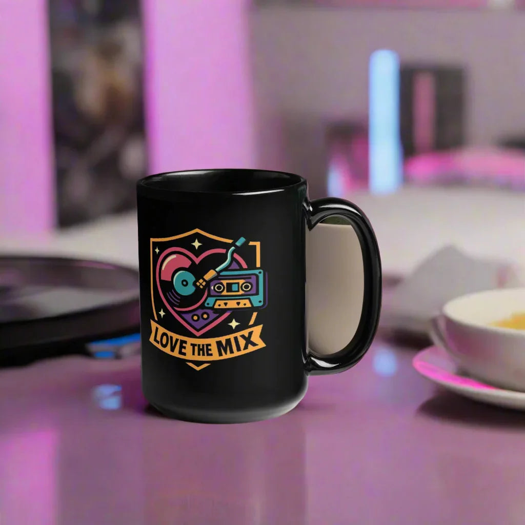 Love the Mix – Retro DJ Cassette Ceramic Mug - RaZits