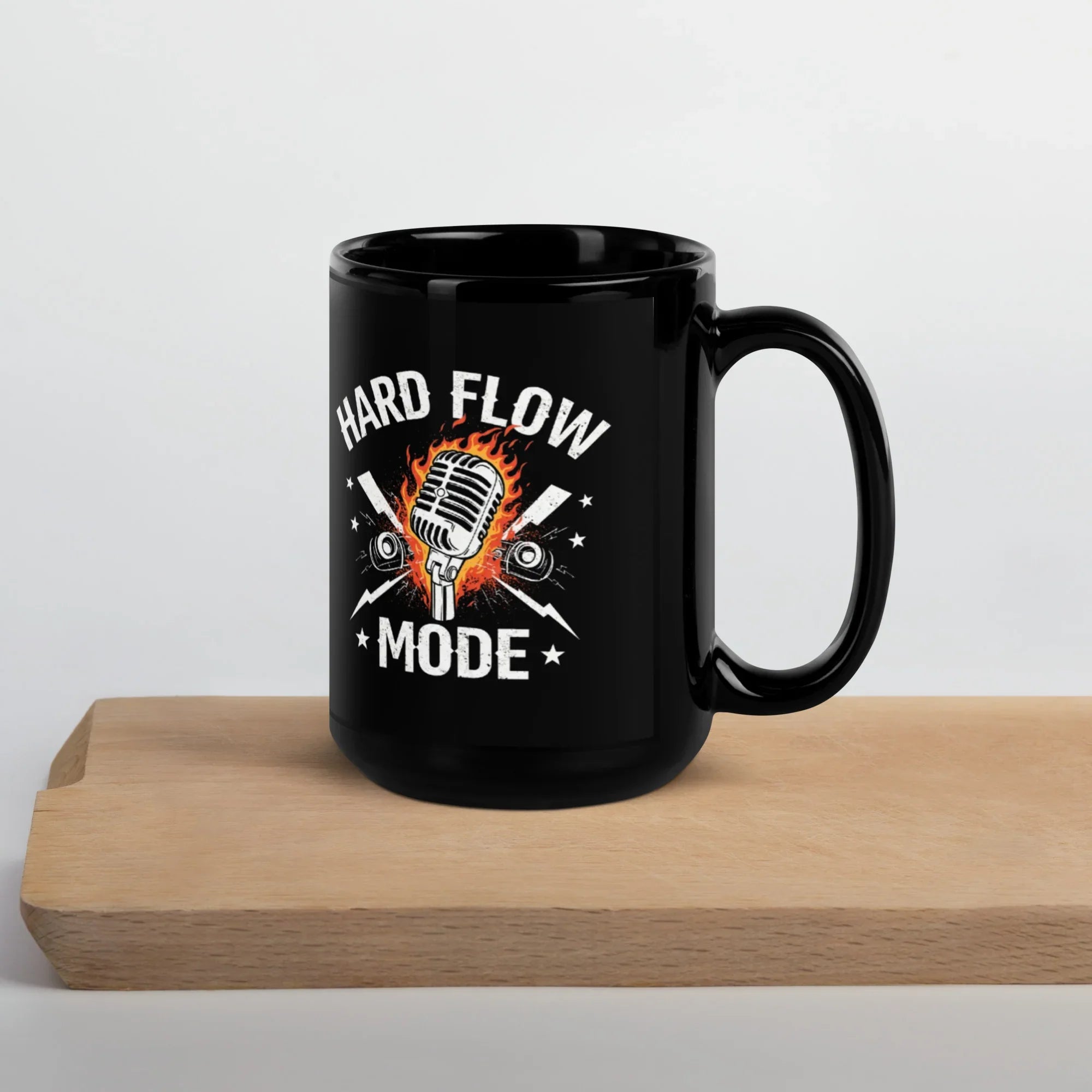 Hard Flow Mode – Ceramic Glossy Black Mug - RaZits