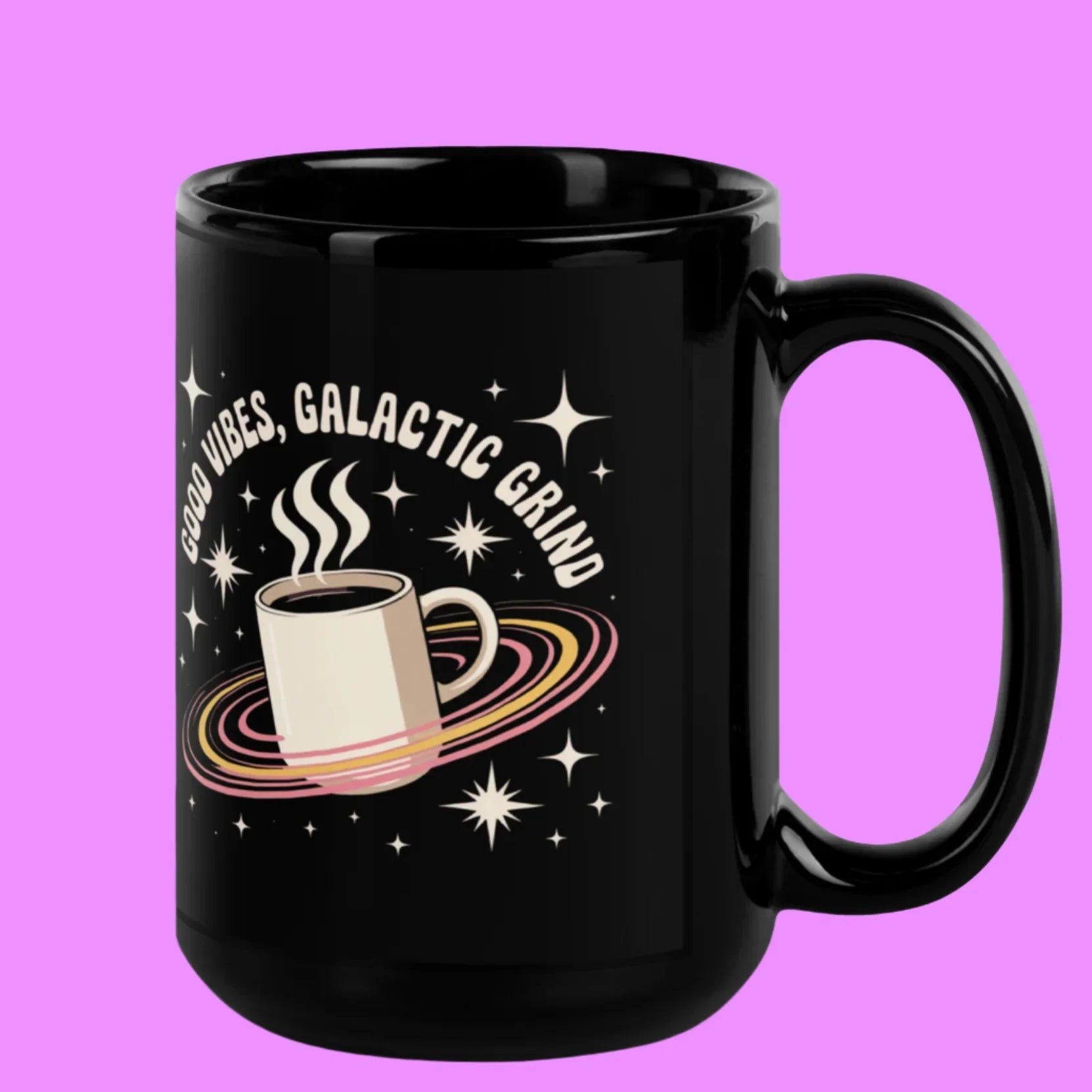 Galactic Grind Coffee Mug – Cosmic Retro Vibes - RaZits