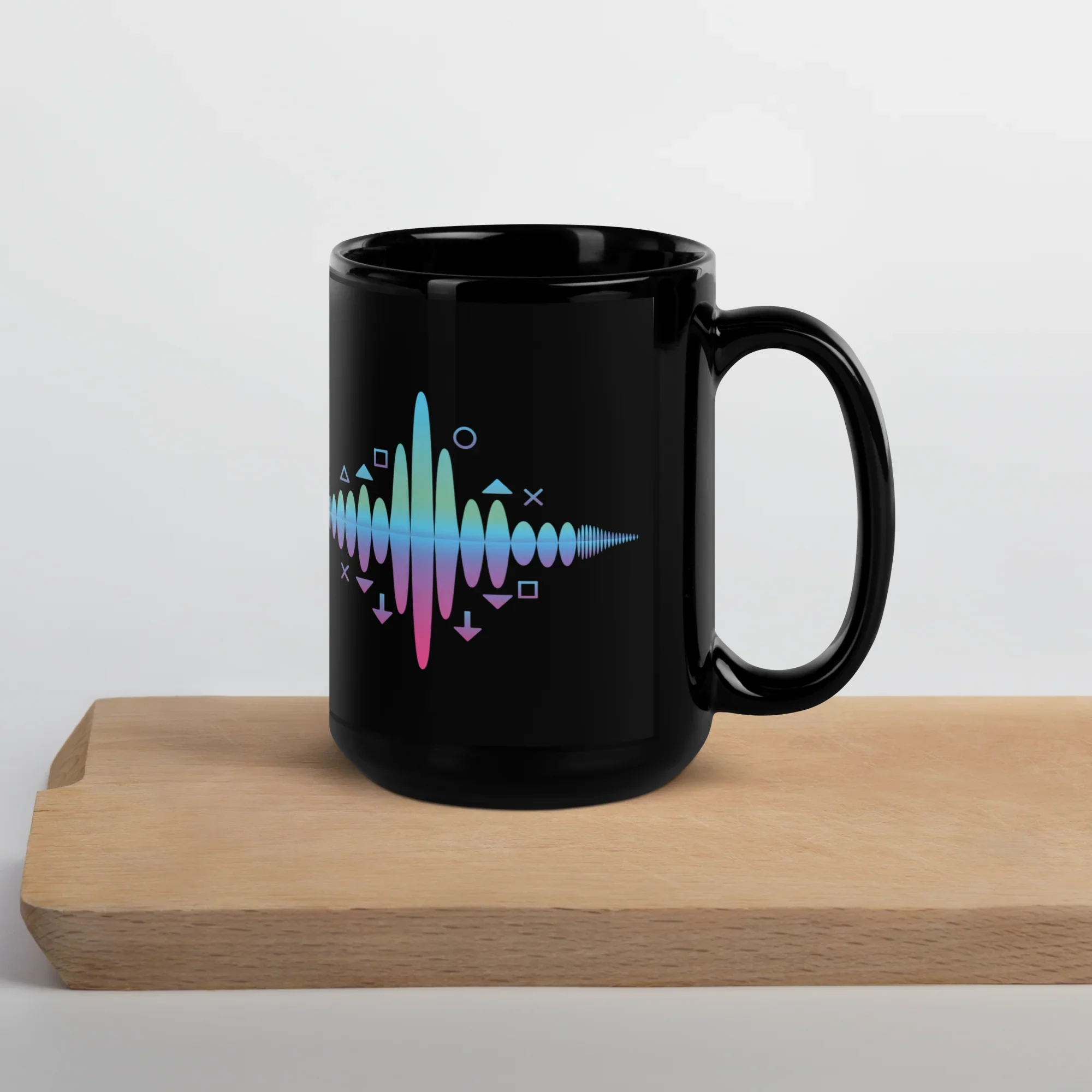 Waveform Gamer Pulse Mug – Neon Soundwave Design for Tech and Rhythm Game Fans - RaZits